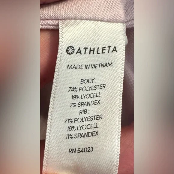 ATHLETA Essence Hooded Tunic Top Shirt Simply Lilac Pink UPF 50+ Cowl Neck Long - Picture 9 of 13